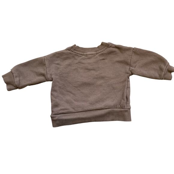 Kendi by Colored Organics Brown Crewneck Sweatshirt - Picture 4 of 6